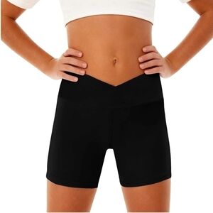 Danskin Kids Black V-Waist Shorts